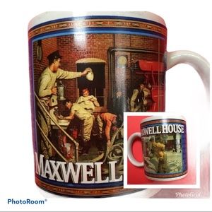 Maxwell House Vintage Firehouse&Snow Shoveling Mug